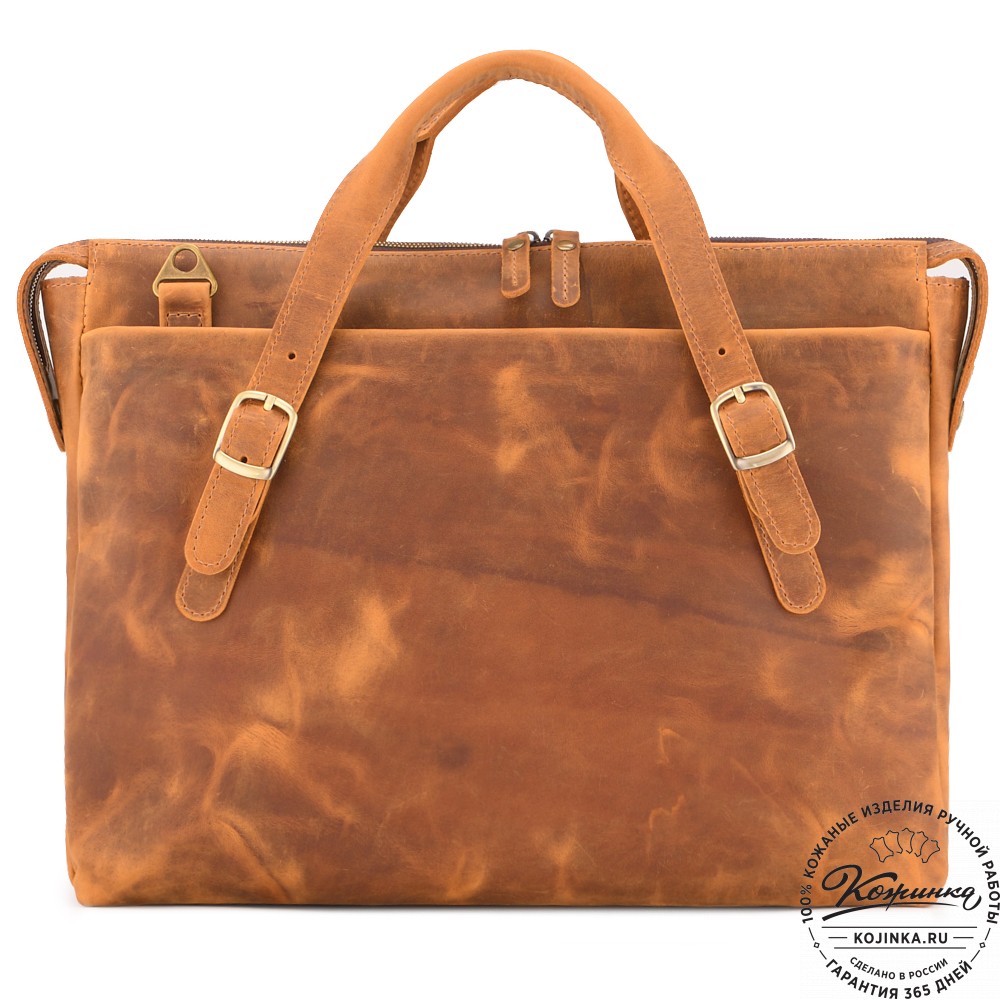  Кожаная деловая сумка "Франклин" (рыжий крейзи)